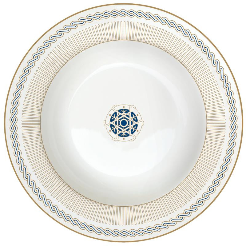 Piatto fondo in porc.NB Ø 21,5 cm. CORALLO