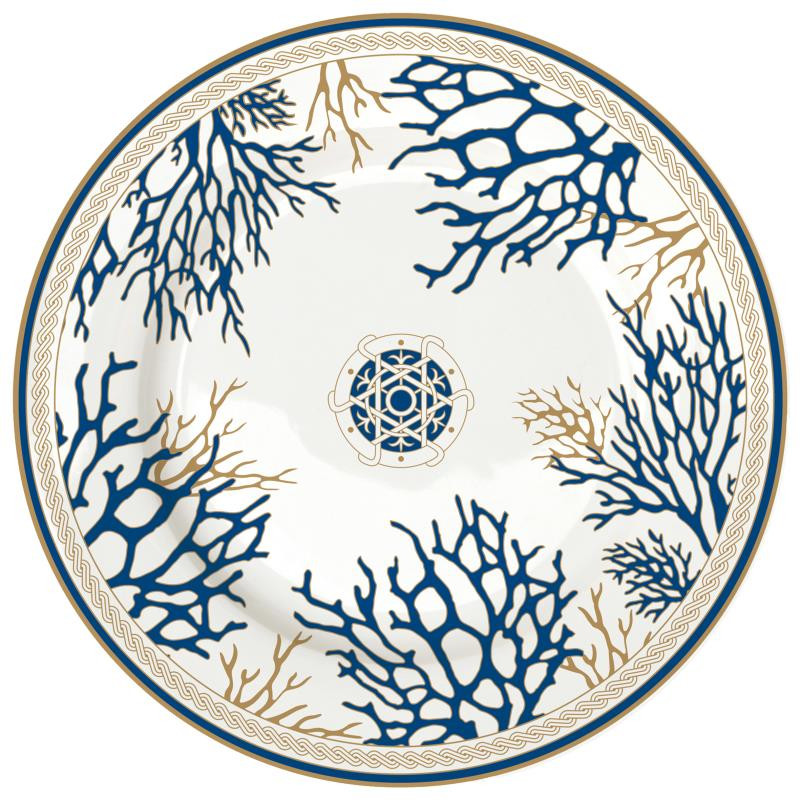 Piatto porc.NB Ø 19,5 cm. CORALLO