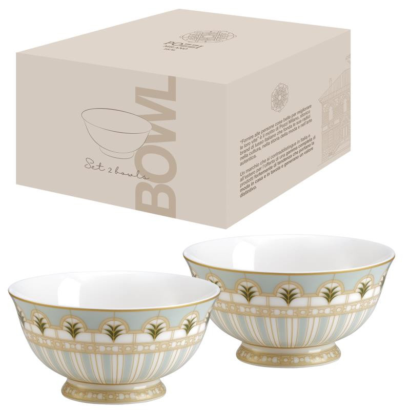 Set 2 ciotole Ø 11 cm in porc.NB in color box ROSITA