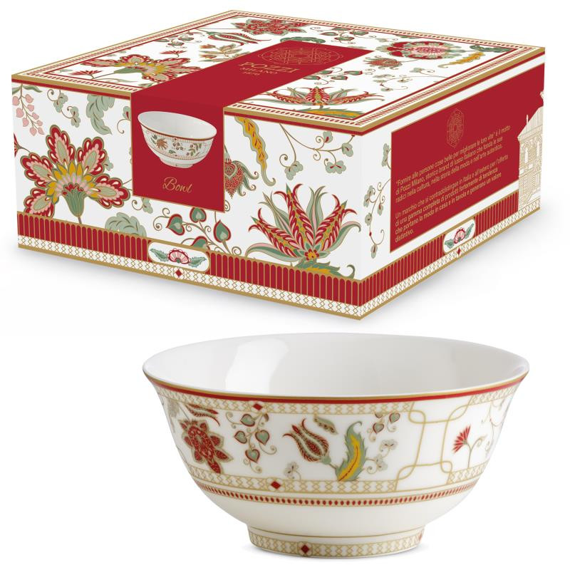 Ciotola Ø 15 cm in porc.NB in color box KASHMIR