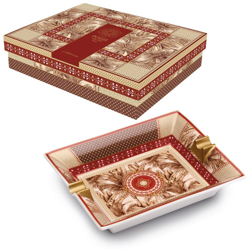 Posacenere 19,5x15,5 cm in porc.in gift box LIVING TROPICAL