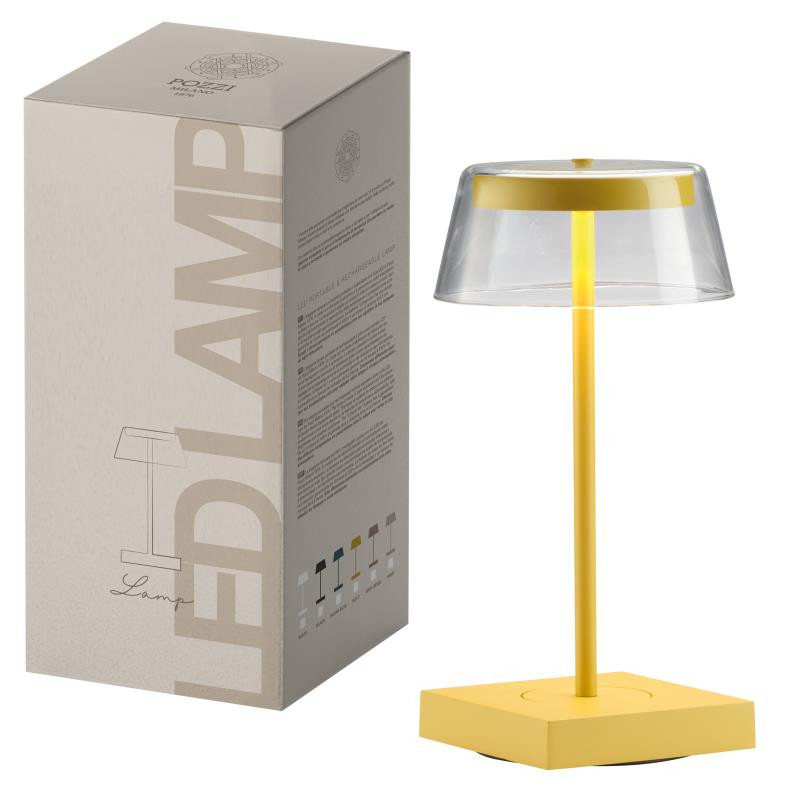 Lampada LED portatile ricaricabile c/paralume in color box GOLD