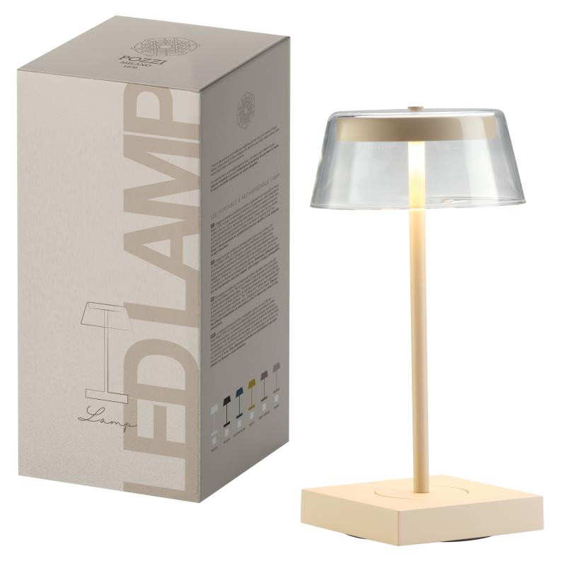 Lampada LED portatile ricaricabile c/paralume in color box SAND