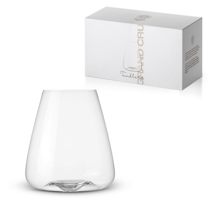 Set 2 bicchieri acqua 530 ml in cristallo in color box TRASPARENTE