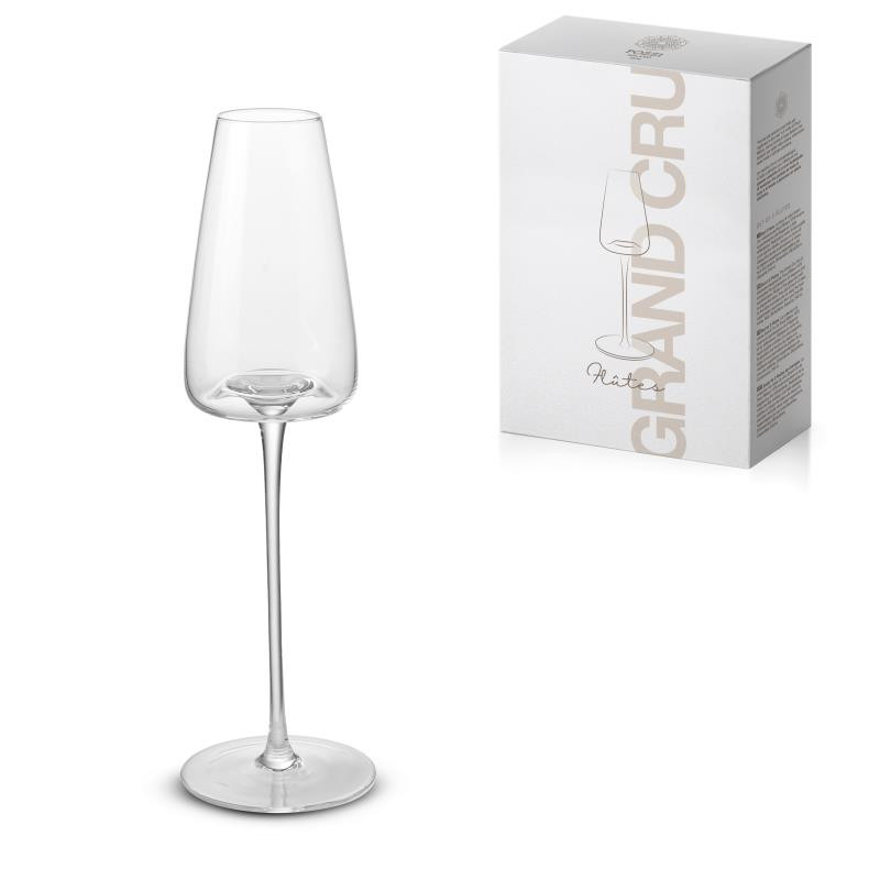 Set 2 flùte 240 ml in cristallo in color box TRASPARENTE