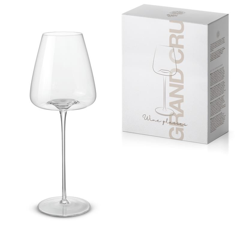 Set 2 calici vino 660 ml in cristallo in color box TRASPARENTE