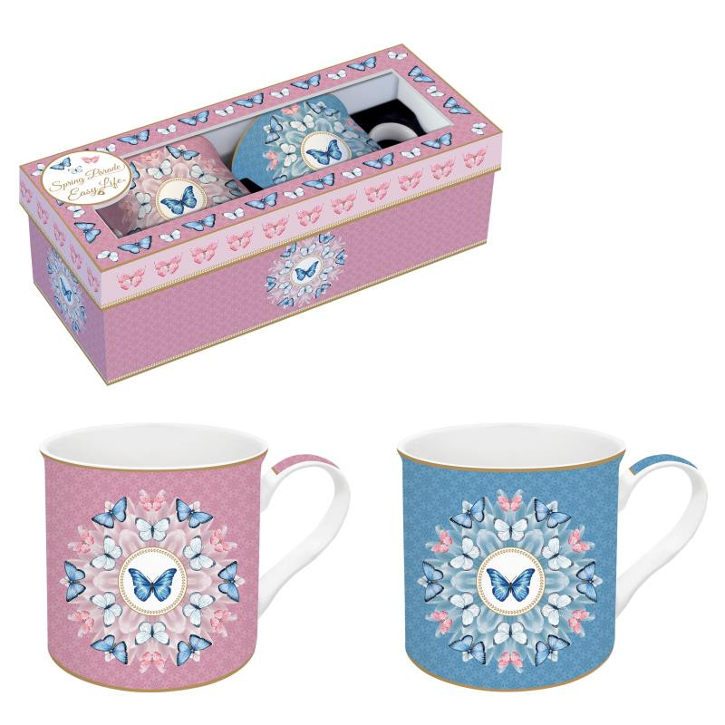 Set 2 mug 300 ml in porc.fine china in gift box SPRING PARADE