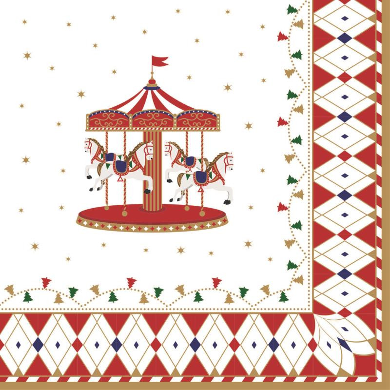 Conf.20 Tovaglioli Carta 33x33 CHRISTMAS WONDERLAND