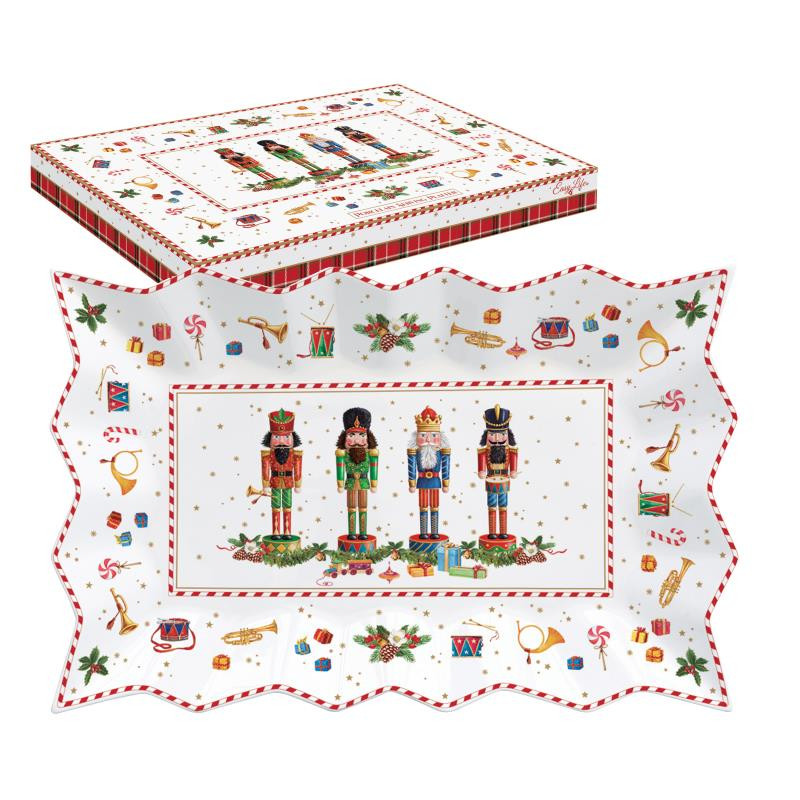 Piatto da portata 35x23 cm in porc.in c.b. VINTAGE NUTCRACKER