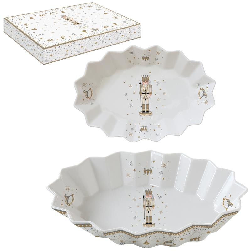 Piatto ovale 25x17 cm in porc.in color box ROYAL NUTCRACKER
