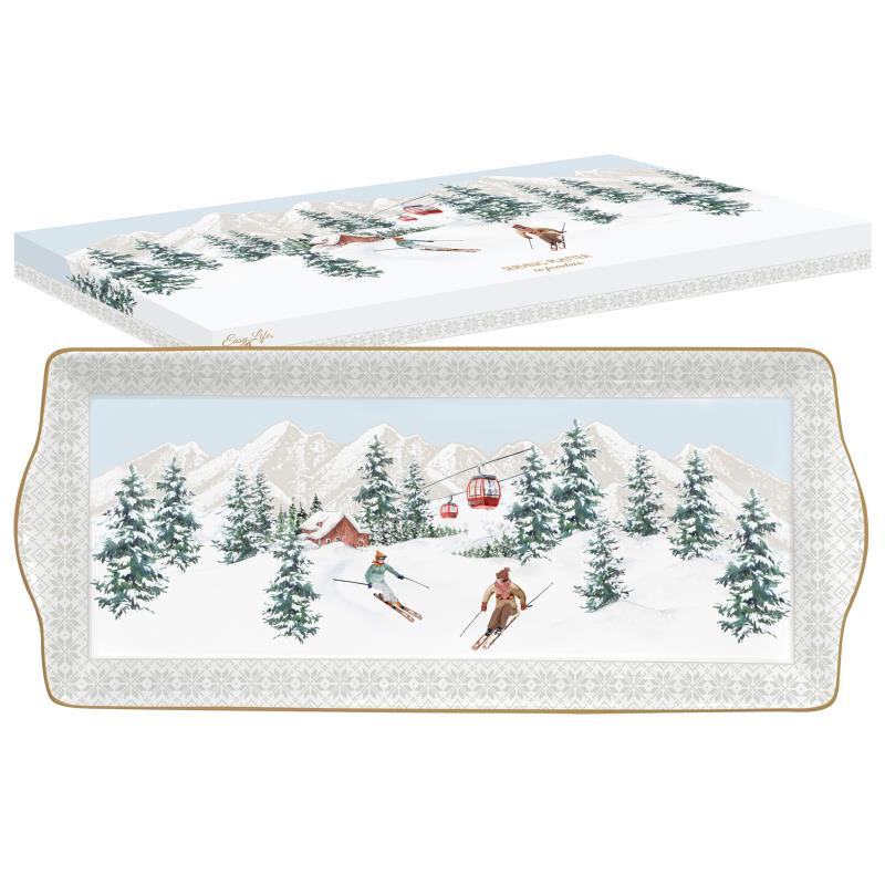 Vassoio 35x15 cm in porc.in c.b. CHALET