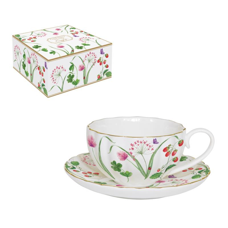 Tazza da tea c/piattino 200 ml in porc.in color box EN PLEIN AIR