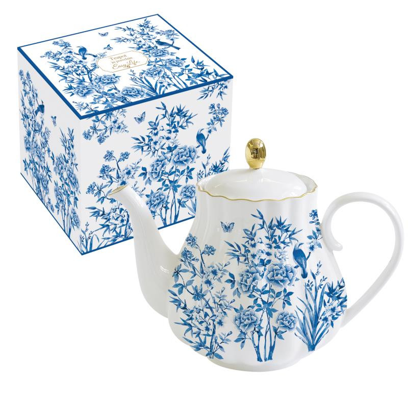 Teiera da 800 ml in porc.in color box PARADISE GARDEN
