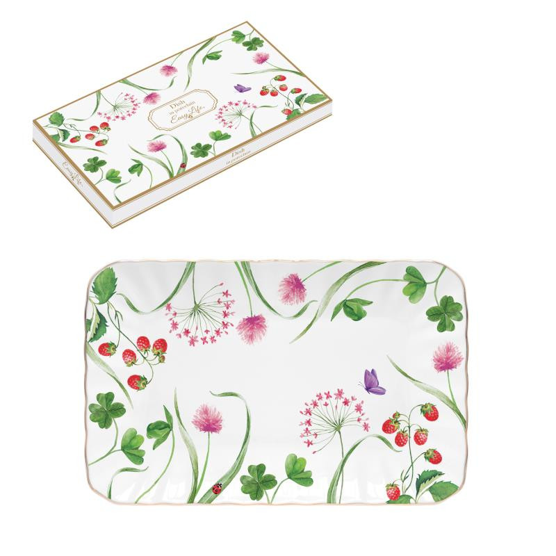 Piatto rett. 20x13 in porc.in color box EN PLEIN AIR