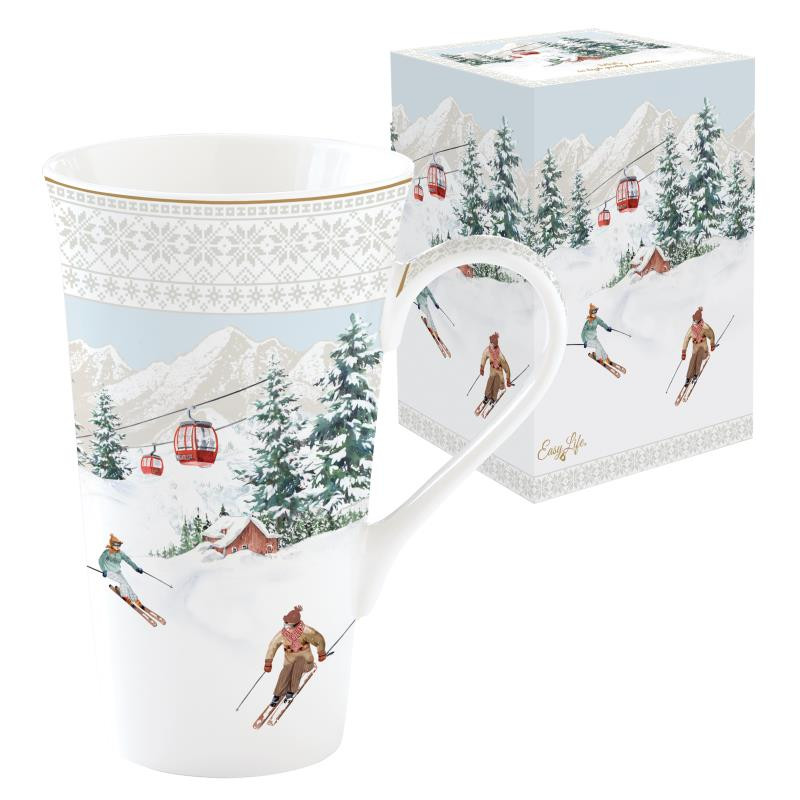 Mug 600 ml in porc.in color box CHALET