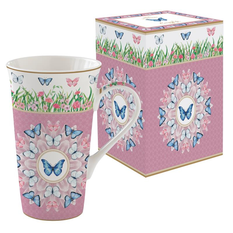 Mug 600 ml in porc.in color box SPRING PARADE