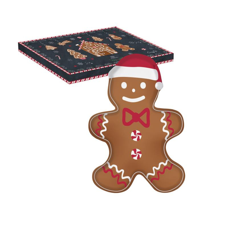 Piatto sagomato 17x25 cm in porc.in c.b. GINGERBREAD