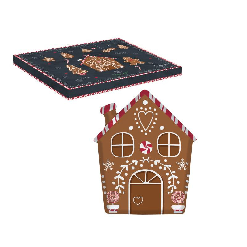 Piatto sagomato 21x25,5 cm in porc.in c.b. GINGERBREAD