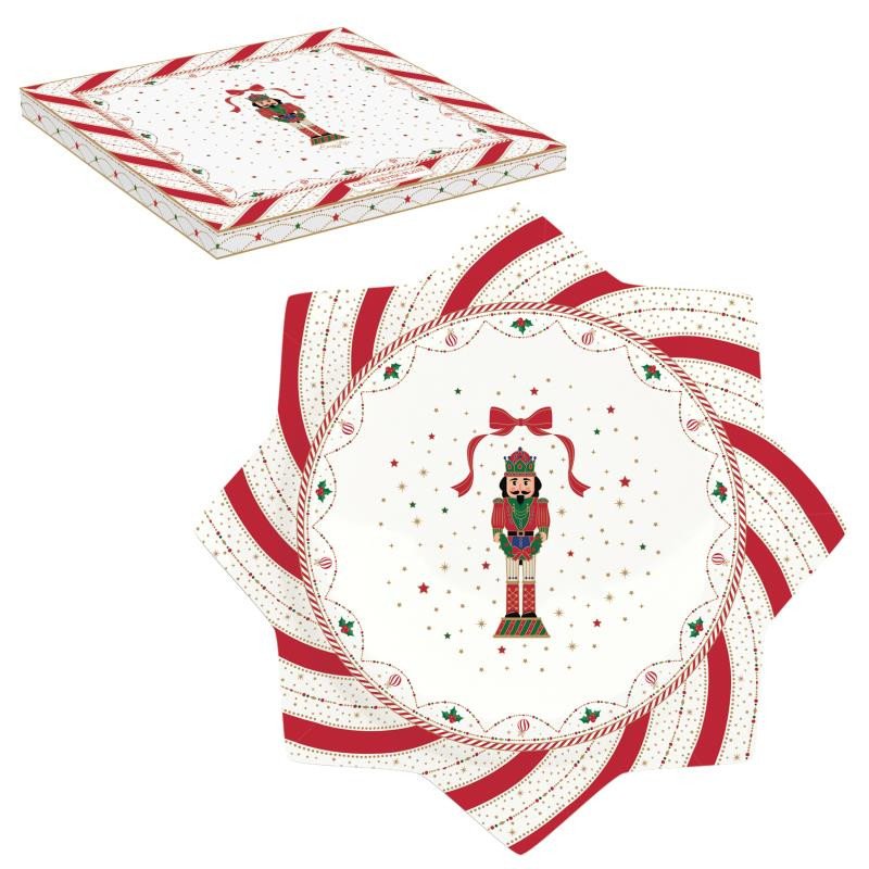 Piatto torta Ø 32 in porcellana in c.b. NUTCRACKER TWIST