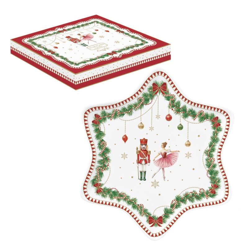 Piatto Ø 22,5 cm in porc.in c.b. MAGIE DE NOEL