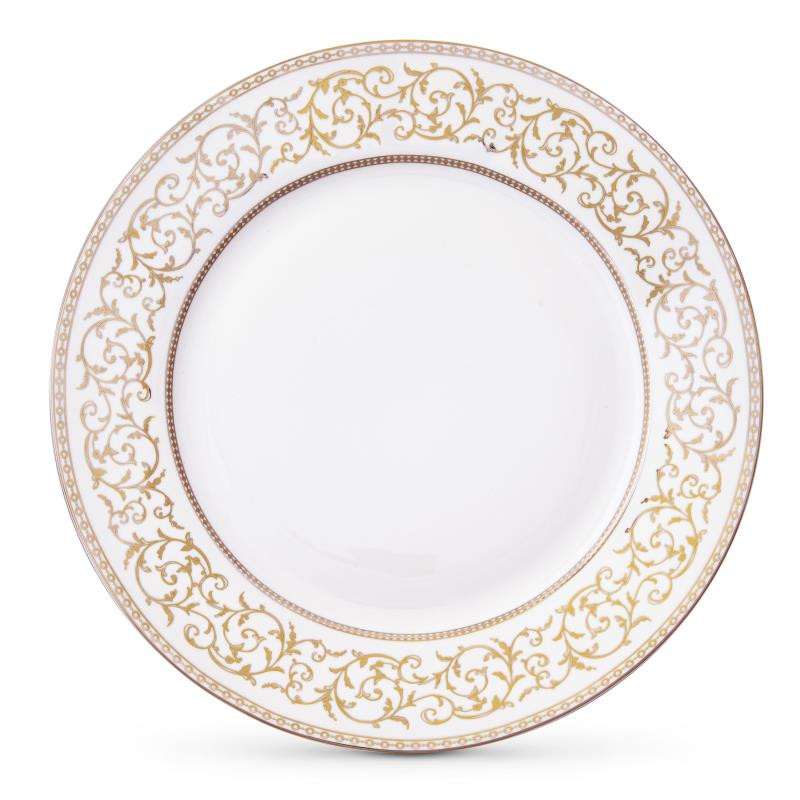 Piatto piano in porc.NB Ø 27 cm. GOLDEN