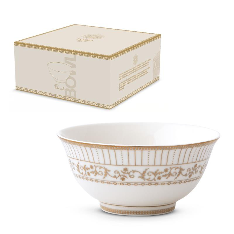 Ciotola Ø 15 cm in porc.NB in color box GOLDEN