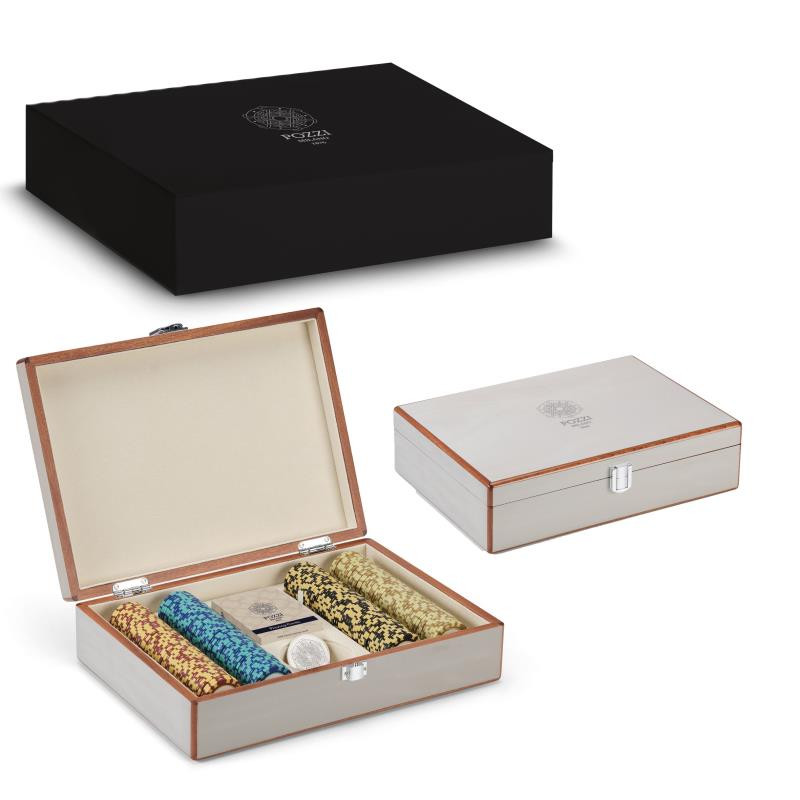 Set poker in gift box Bianco