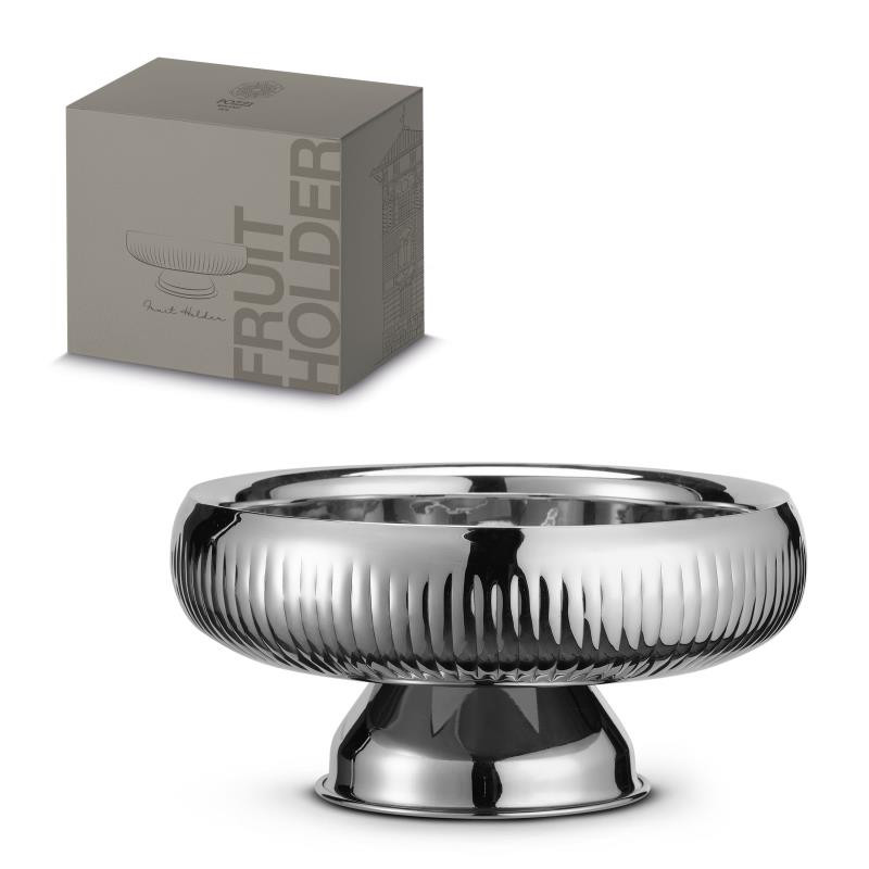Ciotola doppia parete Ø 24 cm portafrutta in color box Silver