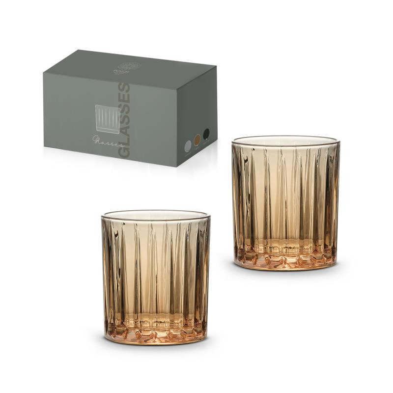 Set 2 bicchieri acqua 350 ml in color box AMBRA
