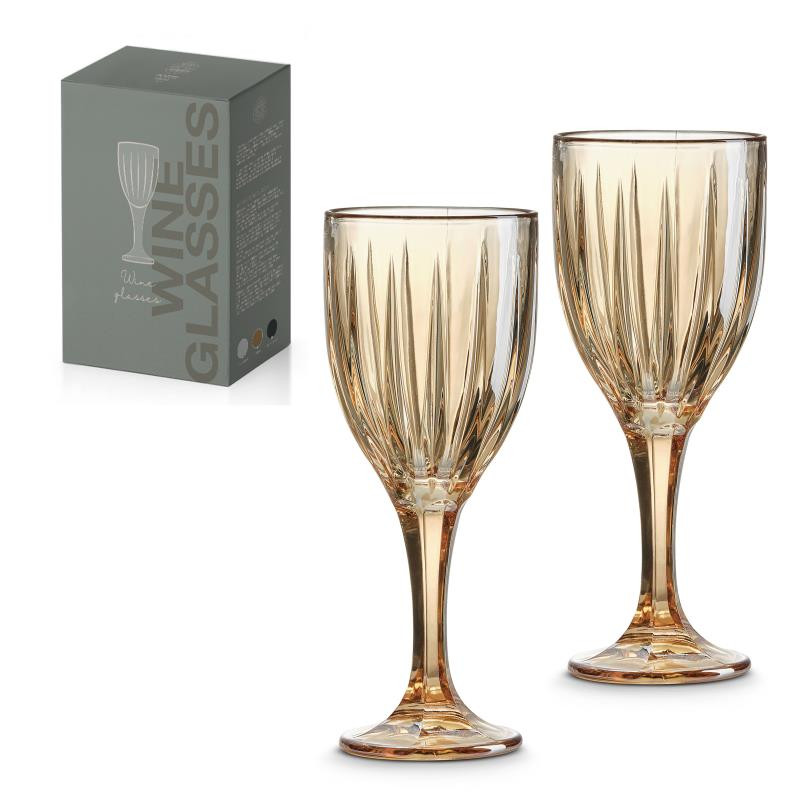 Set 2 calici vino 320 ml in color box AMBRA