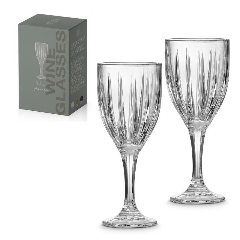 Set 2 calici vino 320 ml in color box TRASPARENTE