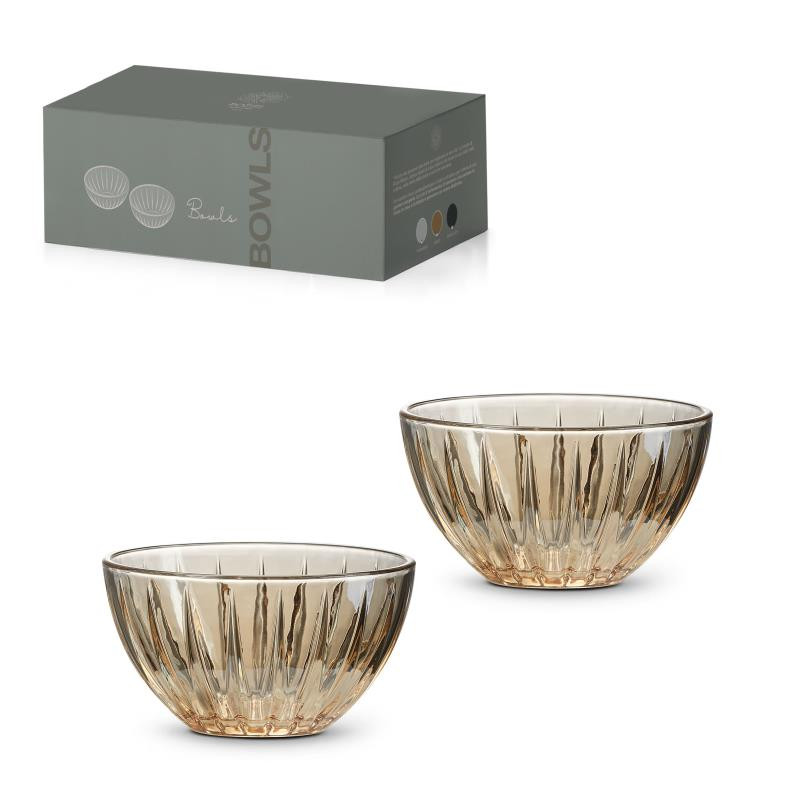 Set 2 ciotoline Ø 12  h 6,5 cm in color box AMBRA