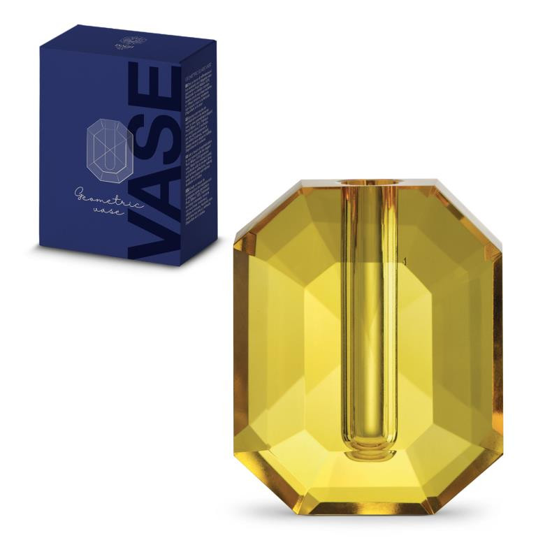 Vaso in vetro h 16 cm in color box AMBRA