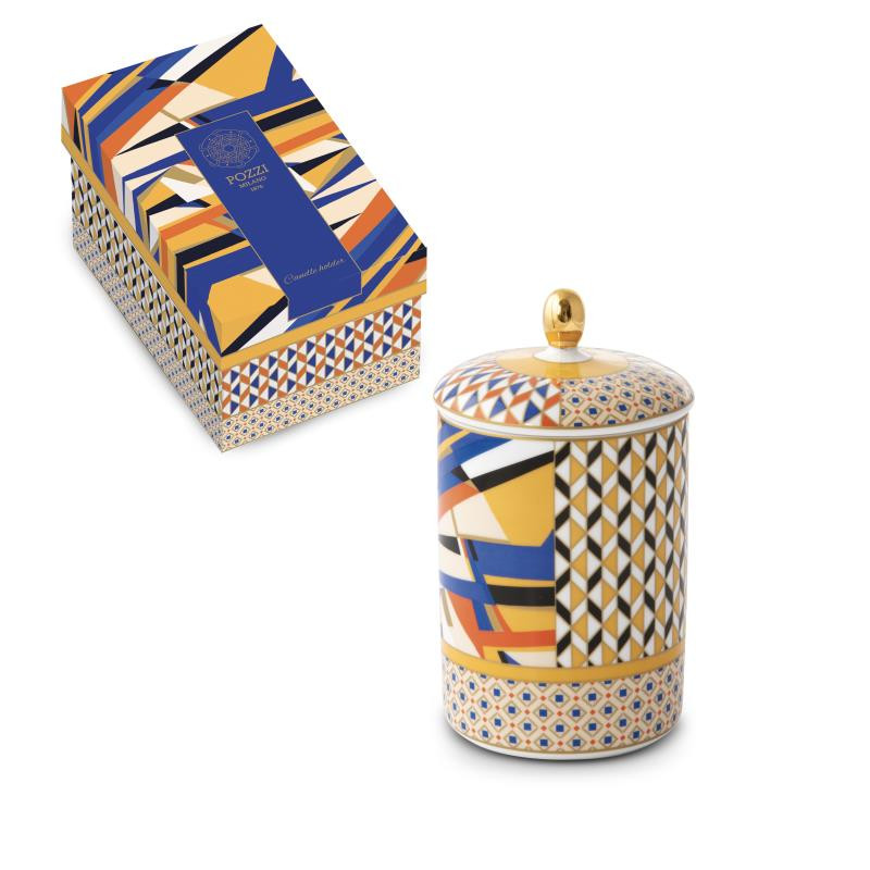 Candela profumata in vasetto di porcellana in gift box LIVING ABSTRACT