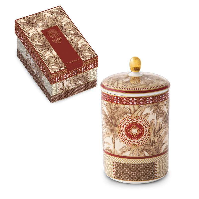 Candela profumata in vasetto di porcellana in gift box LIVING TROPICAL