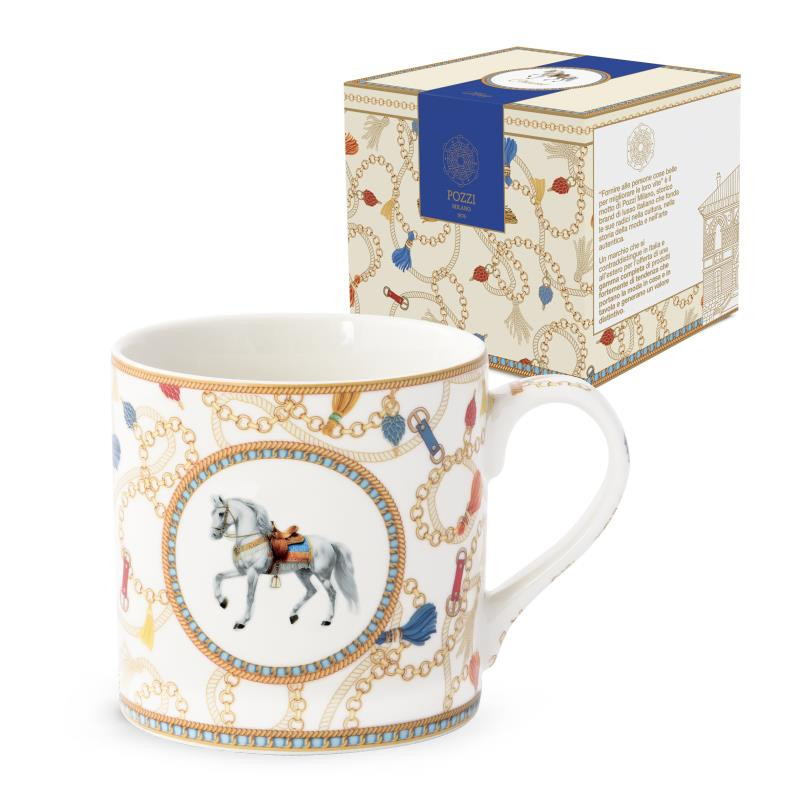 Mug singolo 400 ml in NB in color box CHEVAL
