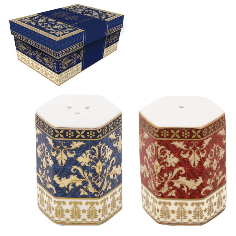 Set sale e pepe in porcellana in gift box BAROQUE