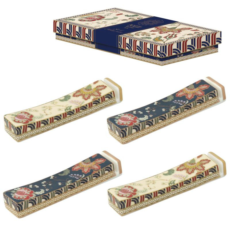 Set 4 poggiaposate in porcellana in gift box PAISLEY
