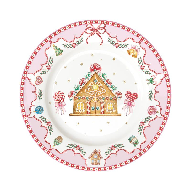 Piatto in porc.Ø 19,5 cm. SWEET CHRISTMAS