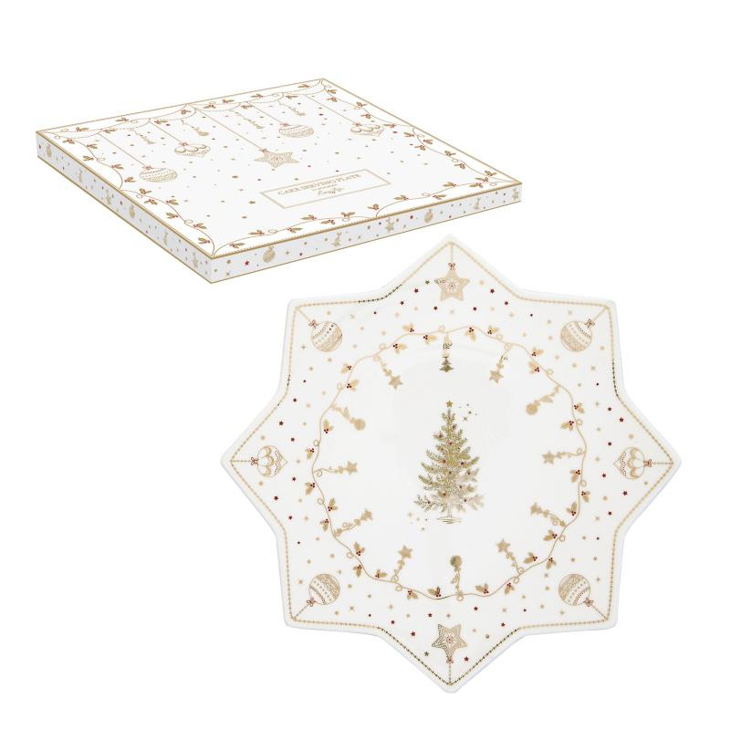 Piatto torta Ø 32 in porcellana in c.b. CHRISTMAS LIGHTS